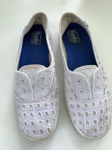 white eyelet lace keds