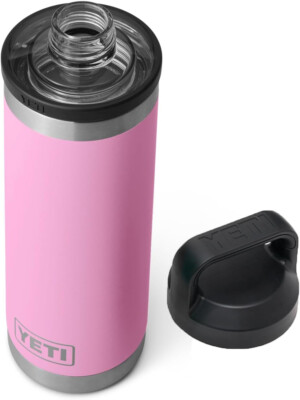 GENUINE YETI Rambler 18oz 532ml Water Bottle Chug Cap Power Pink