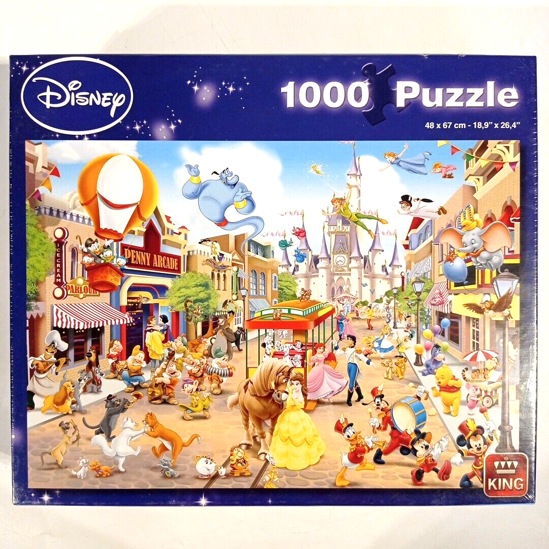 Disney 1000 Piece Jigsaw Puzzle King Main Street NEW and Sealed Complete