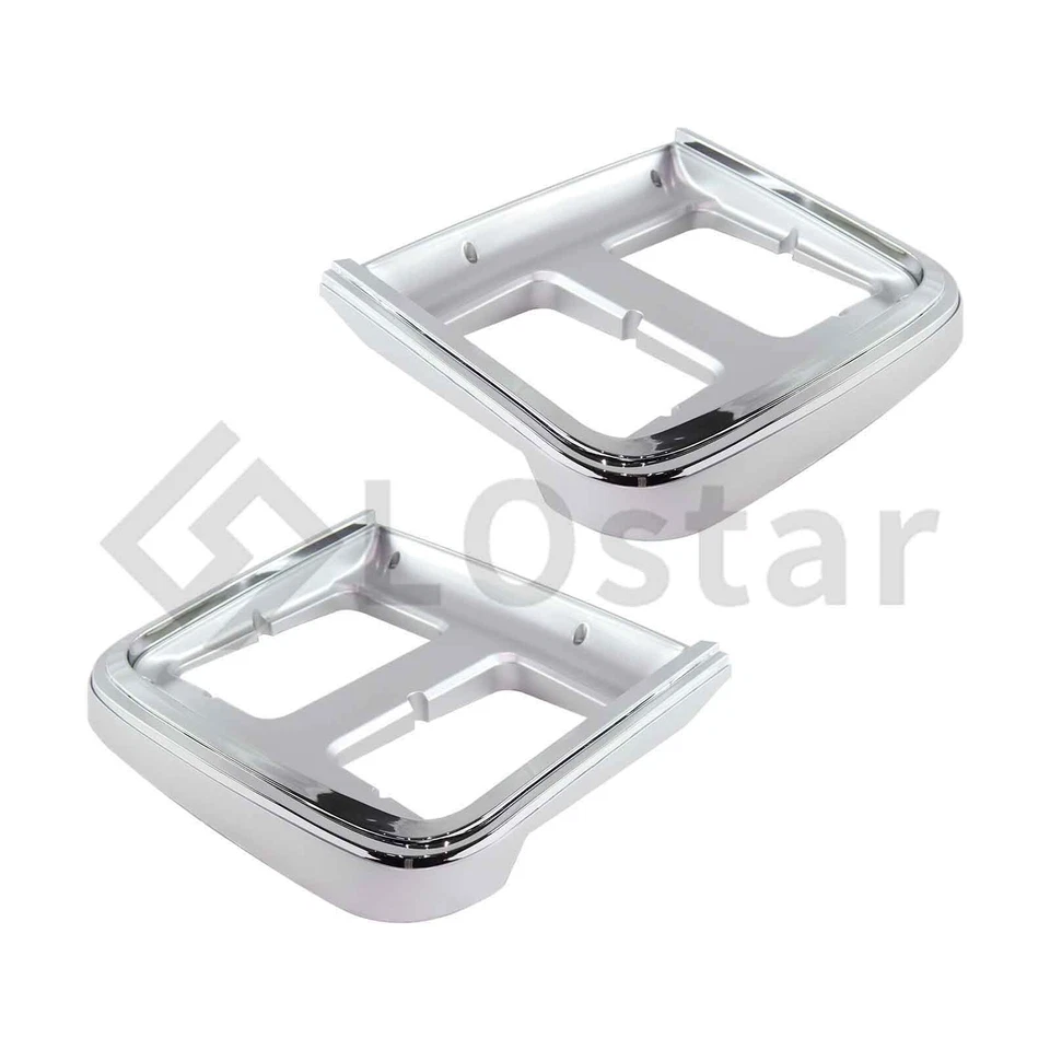 Pair(2) Chrome Headlight Trim Bezel Dual Type Fits 1985-1991 GMC Chevrolet Van - Image 4 of 4