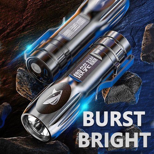 High Power Flashlight 3 Gears Portable Working Torch for Outdoor Camping Fishing