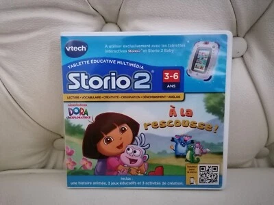 DORA L'EXPLORATRICE A LA RESCOUSSE Jeu STORIO 2 VTECH complet version française - Photo 1/2