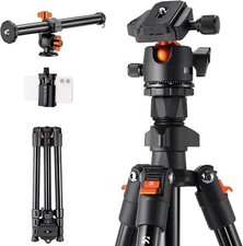 K&F Concept 76" Camera Tripod with Extension Boom Arm 360°Ball Head Max Load 8kg