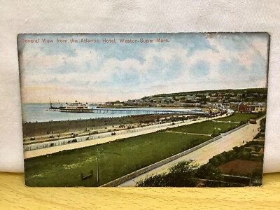Gesamtansicht vom Atlantic Hotel, Weston-Super-Mare, Somerset, F & Co. pcard