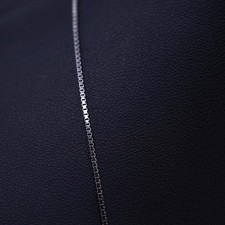 24 1mm, vintage Italy sterling silver 925 box chain necklace