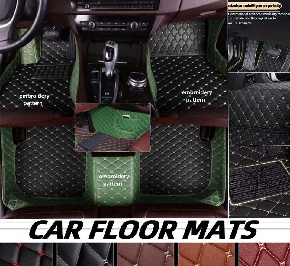 For Honda Car Floor Mats Carpets PU Leather Custom Waterproof Liners All Weather Foto 3 de 4