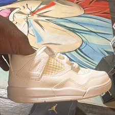 Jordan 4 Retro BT White/Metallic Silver Leath...