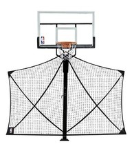 8  x10  Folding Basketball Backstop Net All-Weather, Black Easy-to-Fold Steel