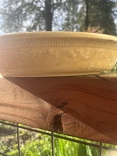 Vintage Homer Laughlin Company Embossed Ovenware Ceramic Pie Plate Rare!