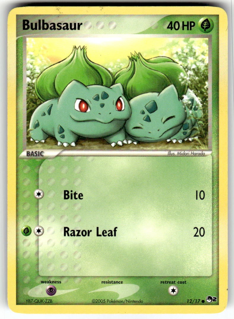 Bulbasaur 12/17 Common Pokemon Near Mint/VLP