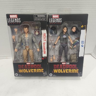 Marvel Legends Deadpool vs Wolverine Movie Headpool & Logan + X23 Figures Lot 