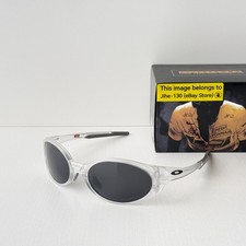 Oakley Eye Jacket Redux OO9438 Clear Frame Grey Polarized Sunglasses