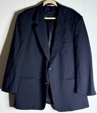 Evan-Picone International Men's Navy Wool Suit Jacket 46R Two-Button Sport Coat