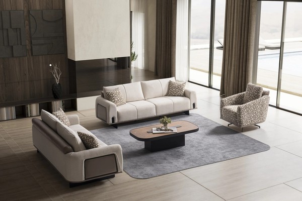 Sofagarnitur Set 3+3+1 – Robustes Und Elegantes Set FüR Ihr Zuhause.-image