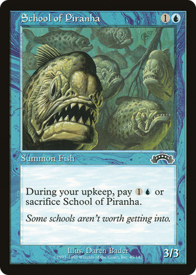 School of Piranha #45 (LP) Exodus EXO Magic MTG