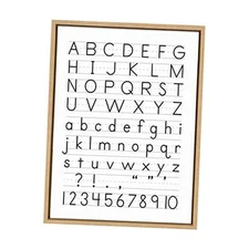  Sylvie Alphabet Penmanship Framed Canvas Wall Art by The Creative Bunch 