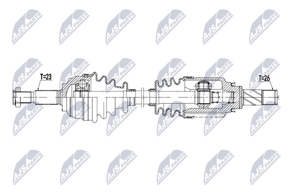NTY Antriebswelle NPW-RE-255 FüR Renault Captur 1 Tce-image