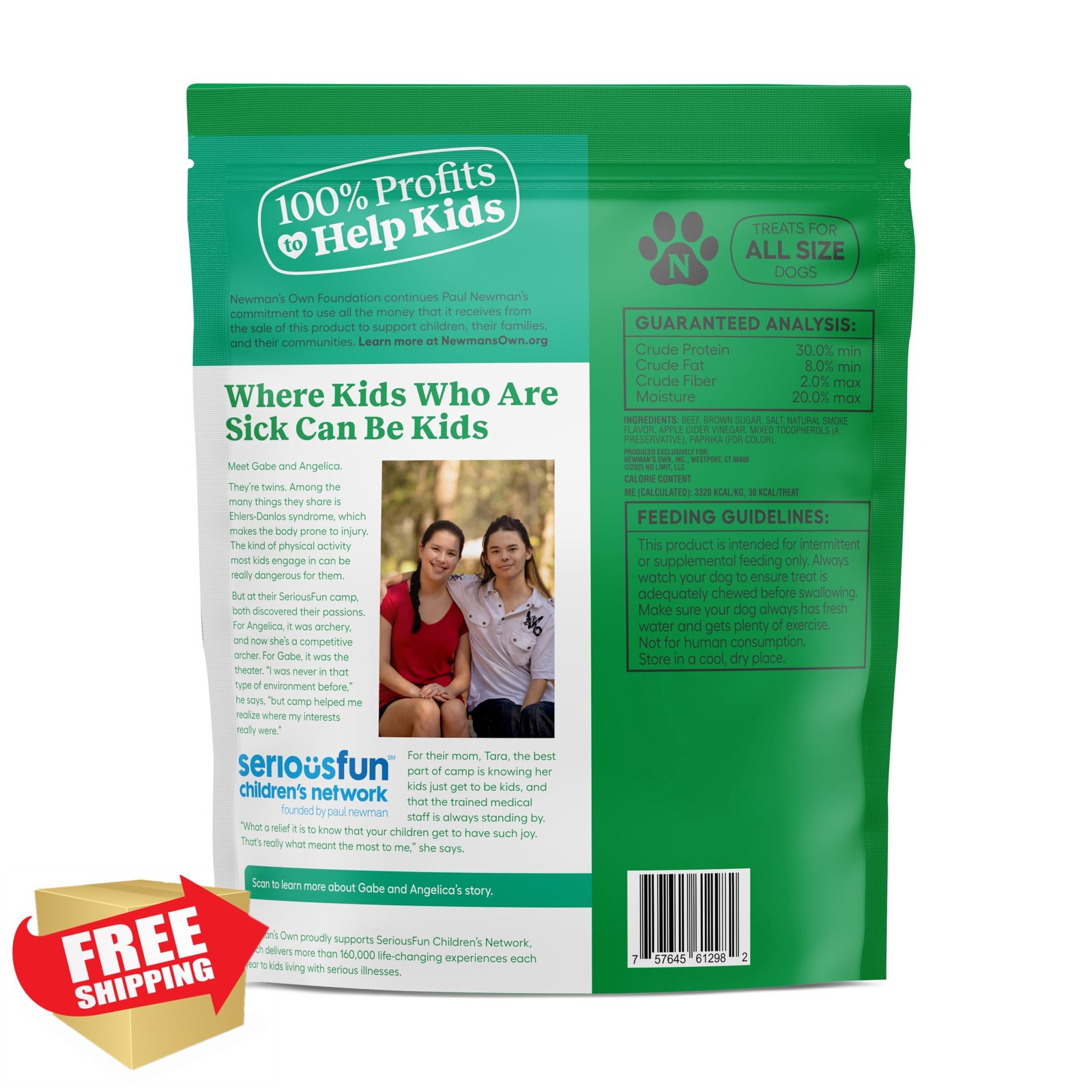Newman's Own Jerky Treats for Dogs - Grain Free - High Prote