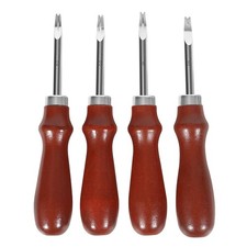Leather Edge Bevelers Set 4 Sizes 0.8 1.0 1.2 1.5mm for DIY Leather Craft