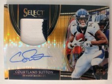 Courtland Sutton 2018 Select RC Auto Jersey /23 #RM-CS Neon Pulsar Prizm FOTL