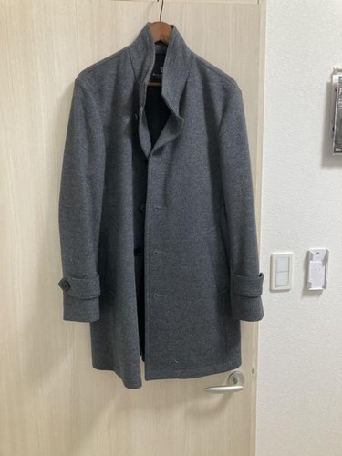 Burberry Long Coat Gray Cotton Polyester Size L For Men - Picture 6 of 24