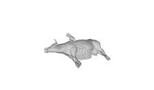 Printle Animal Dead Vache Roadkill Carcass Corbeau Figure pour Diorama Train Set