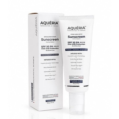 Aqueria Moisturizing Multi-Active French Sunscreen SPF 50 PA++++ | 50 g