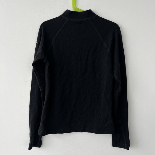 Icebreaker Youth Kids Black merino 260 Black Quarter-Zip Pullover Size 10 Years - Picture 4 of 6