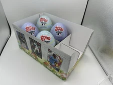EMPTY DISPLAY 2025 Topps Baseball Easter Egg Series 1 Four Eggs & Shelf Display