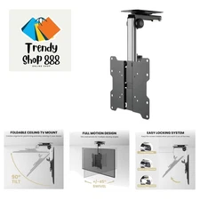 Adjustable ZeboZap Ceiling TV Mount - Perfect for Gazebo & RV - Holds 44lbs