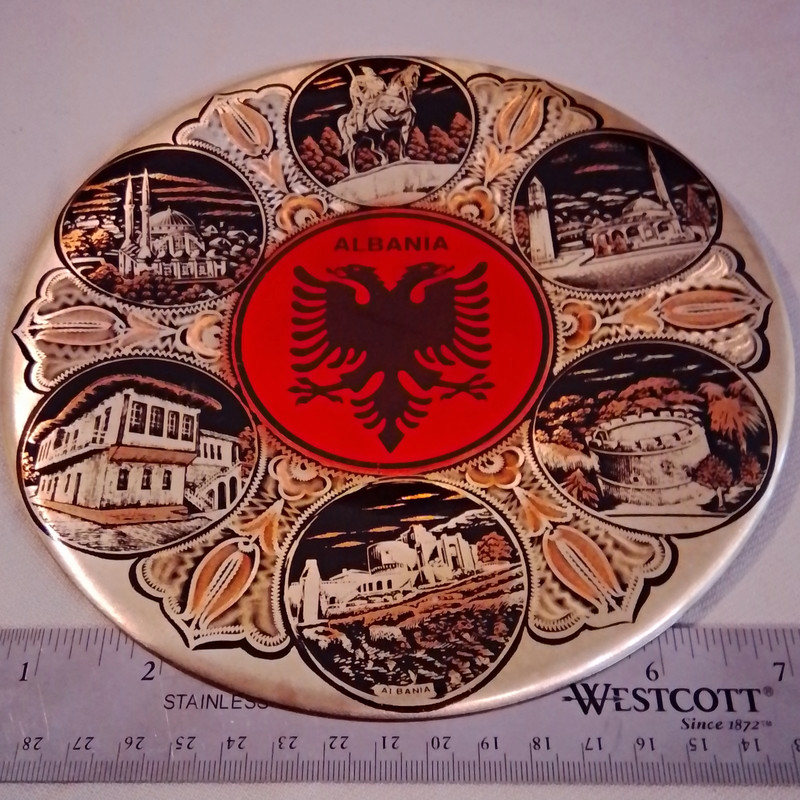 Albania Souvenir Decorative Plate Wall Hanging, Balkan States Region