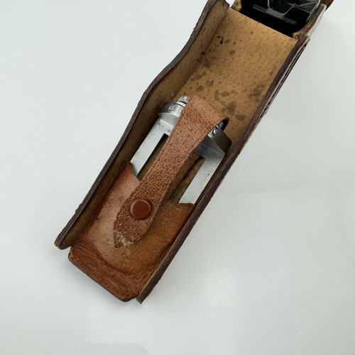 Supporto fotocamera Canon telemetro RF con custodia in pelle e livello vintage - Foto 7 di 10
