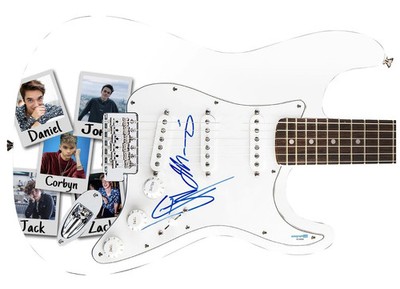 Why Don't We Jonah Corbyn Signed Custom Graphics Guitar ACOA