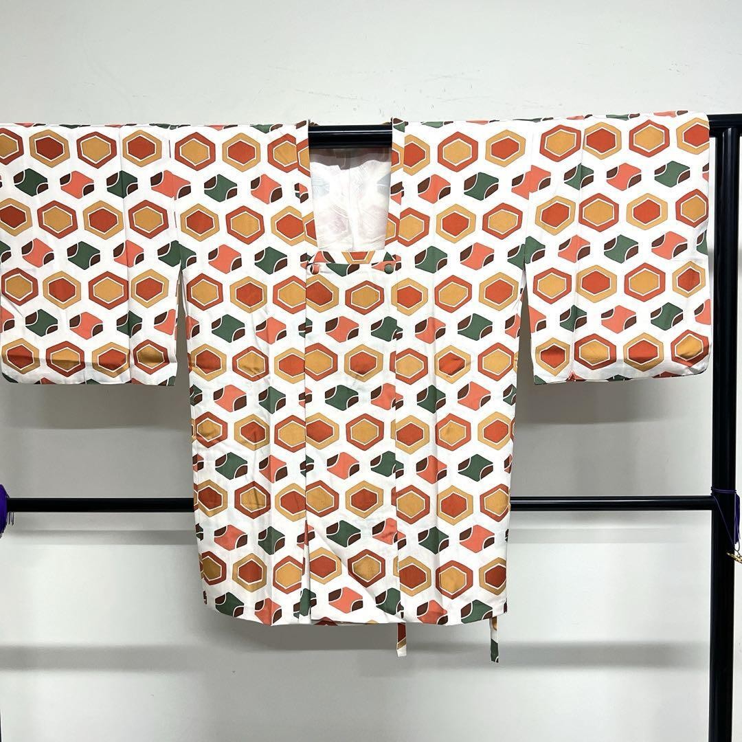 Michiko Silk Coat Tortoise Shell Pattern Geometri… - image 4