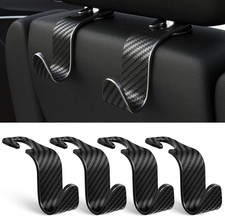 4-Pack Car Headrest Hooks Holds 55lbs Seat Storage Organizer for Bags