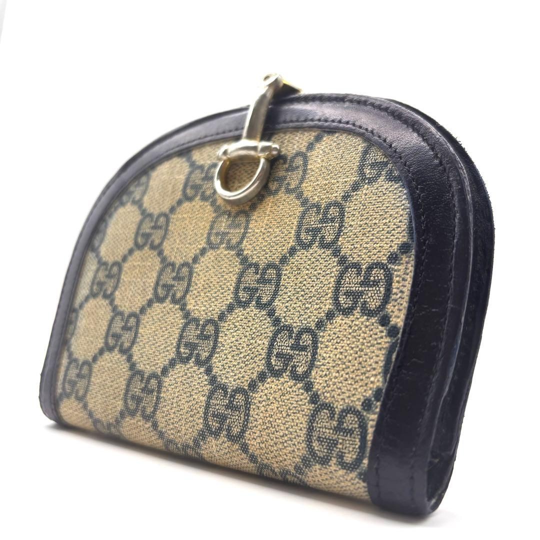 Rare Gucci folding wallet vintage old GG supreme horsebit