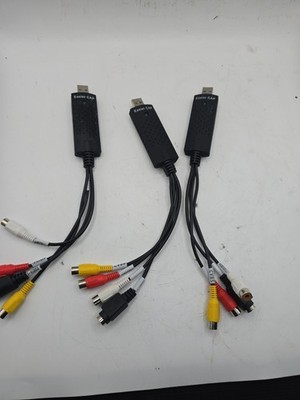 Lot Of 3 Easier cap USB 2.0 Video Adapter with Audio Capture Edit Card 