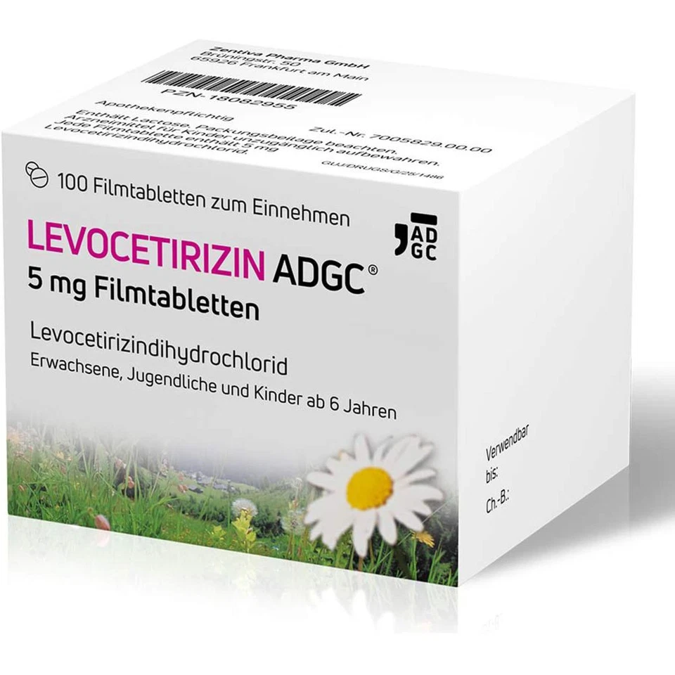 ZENTIVA PHARMA GMBH LEVOCETIRIZIN ADGC 5 mg Filmtabletten 100 St PZN18082955