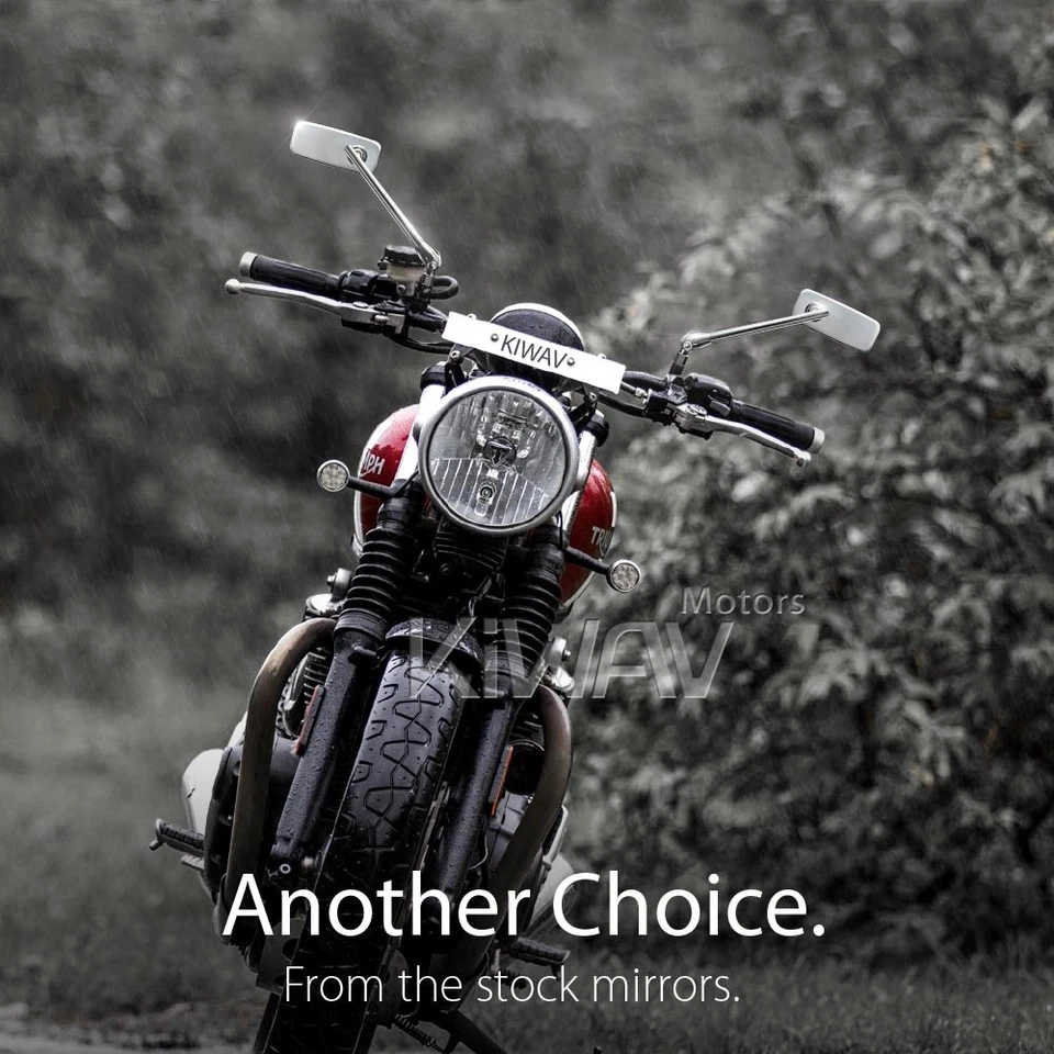 Espejo cromado ClassicPlus rectangular convexo M8 1,25p se adapta a Yamaha vox majesty zuma Foto 3 de 4