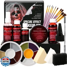 Bowitzki Professional SFX Makeup Kit – Special Effects Makeup Kit with Fake B