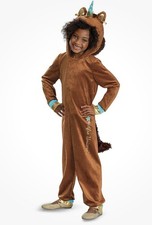 Girl's Deluxe Afro Unicorn Jumpsuit Costume - Disguise Costumes Sz S/P 4-6X