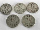 1917/1936 WALKING LIBERTY 90% SILVER HALF DOLLARS, WELL CIRCULATED FREE SHIPPING