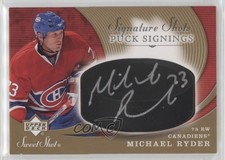 2007-08 Sweet Shot Signature Shots/Saves Puck Signings Michael Ryder Auto 1pc9