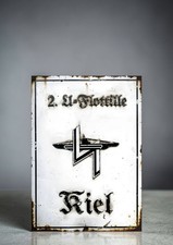 2. U-Flottille Kiel Kriegsmarine 2. Weltkrieg Schild Alu Druck