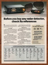 1988 Escort/Passport Radar Detector Print Ad/Poster Car Truck Man Cave Art 80s