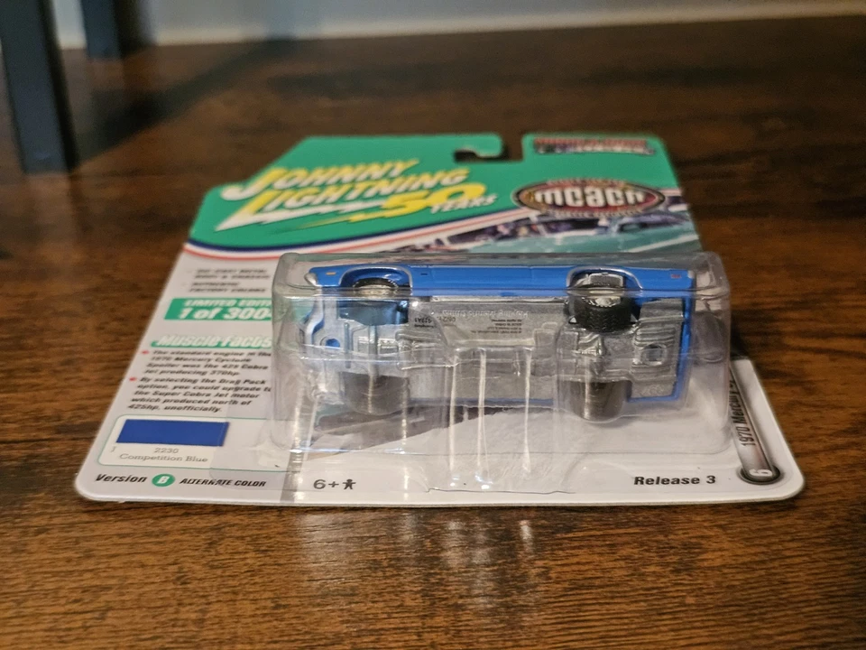 Johnny Lightning Muscle Cars 美国 1970 年水星旋风锅炉错误未旋转铆钉 — 第 4/4 张图片