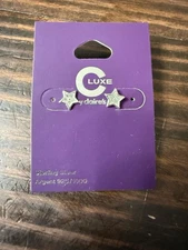 C Luxe by Claire’s Star Earrings NWT Sterling Silver