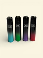 4 x Clipper Lighter  Authentic Clipper Lighter Metallic  Refillable Eco-Friendly