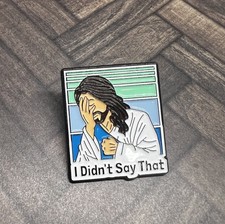Jesus I Didn't Say That Church Pin Hand to Head Christian Faith Hat Jacket Pin