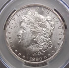 1880 "CC" Morgan SILVER Dollar $1 CACG MS62 CAC #318 Unc Uncirculated ECC&C, Inc